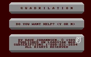C64 GameBase Quadrilation Loadstar/Softdisk_Publishing,_Inc. 1990