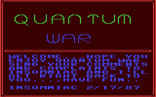 C64 GameBase Quantum_War (Created_with_GKGM) 1987