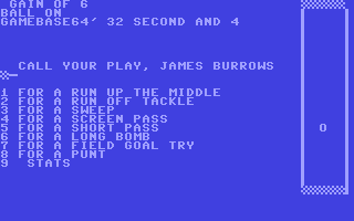 C64 GameBase Quarterback_Challenge