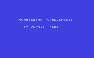 C64 GameBase Quarterback_Challenge