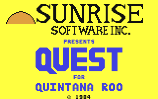 C64 GameBase Quest_for_Quintana_Roo Sunrise_Software,_Inc. 1984