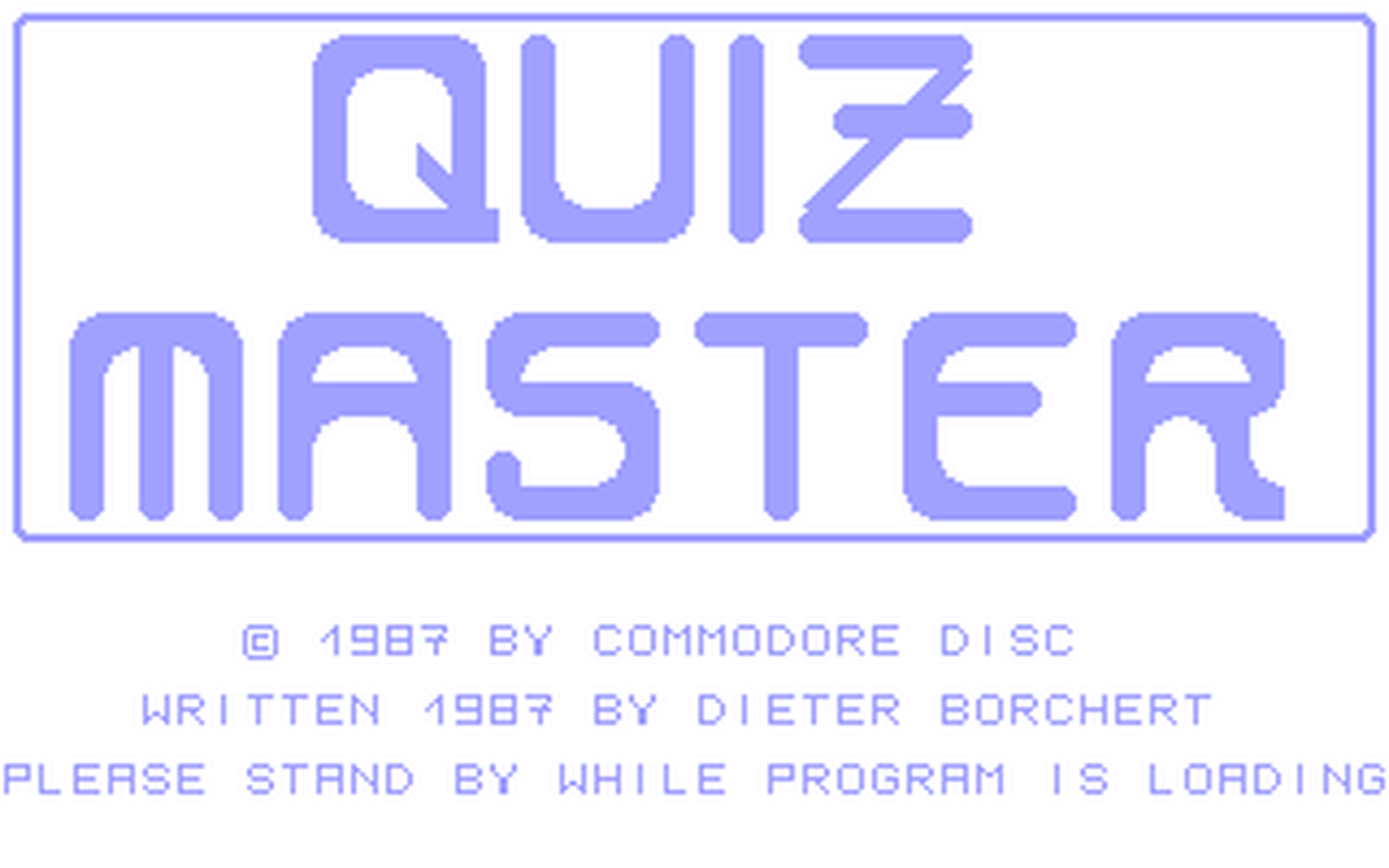C64 GameBase Quiz-Master_v3.8 CA-Verlags_GmbH/Commodore_Disc 1987