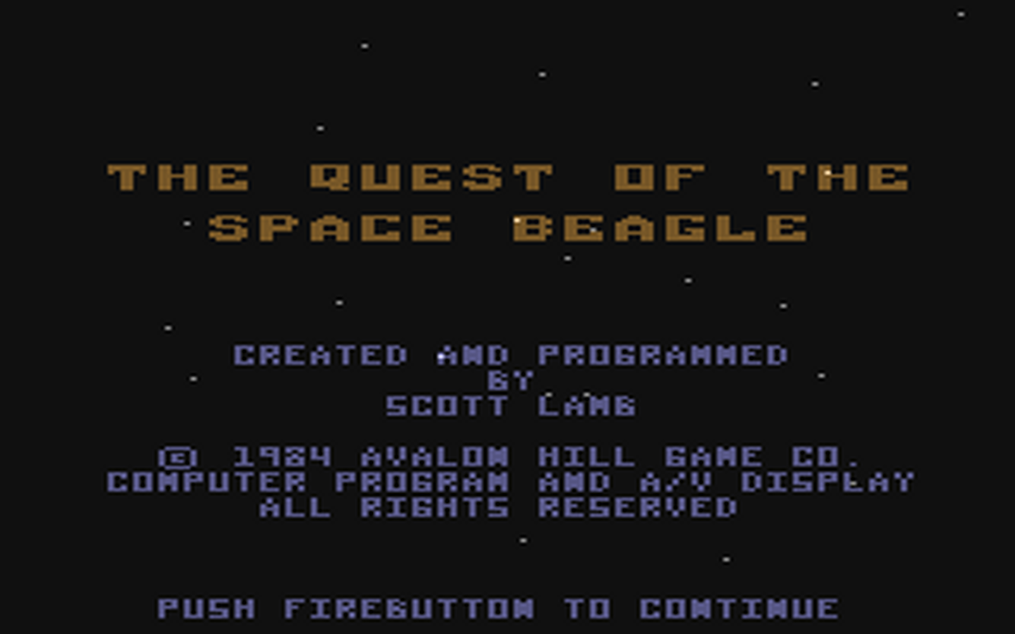 C64 GameBase Quest_of_the_Space_Beagle,_The Avalon_Hill_Microcomputer_Games,_Inc. 1985