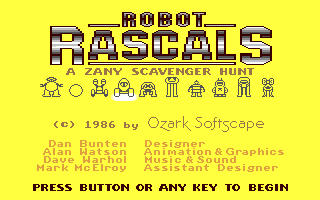 C64 GameBase Robot_Rascals_-_A_Zany_Scavenger_Hunt Ariolasoft 1987