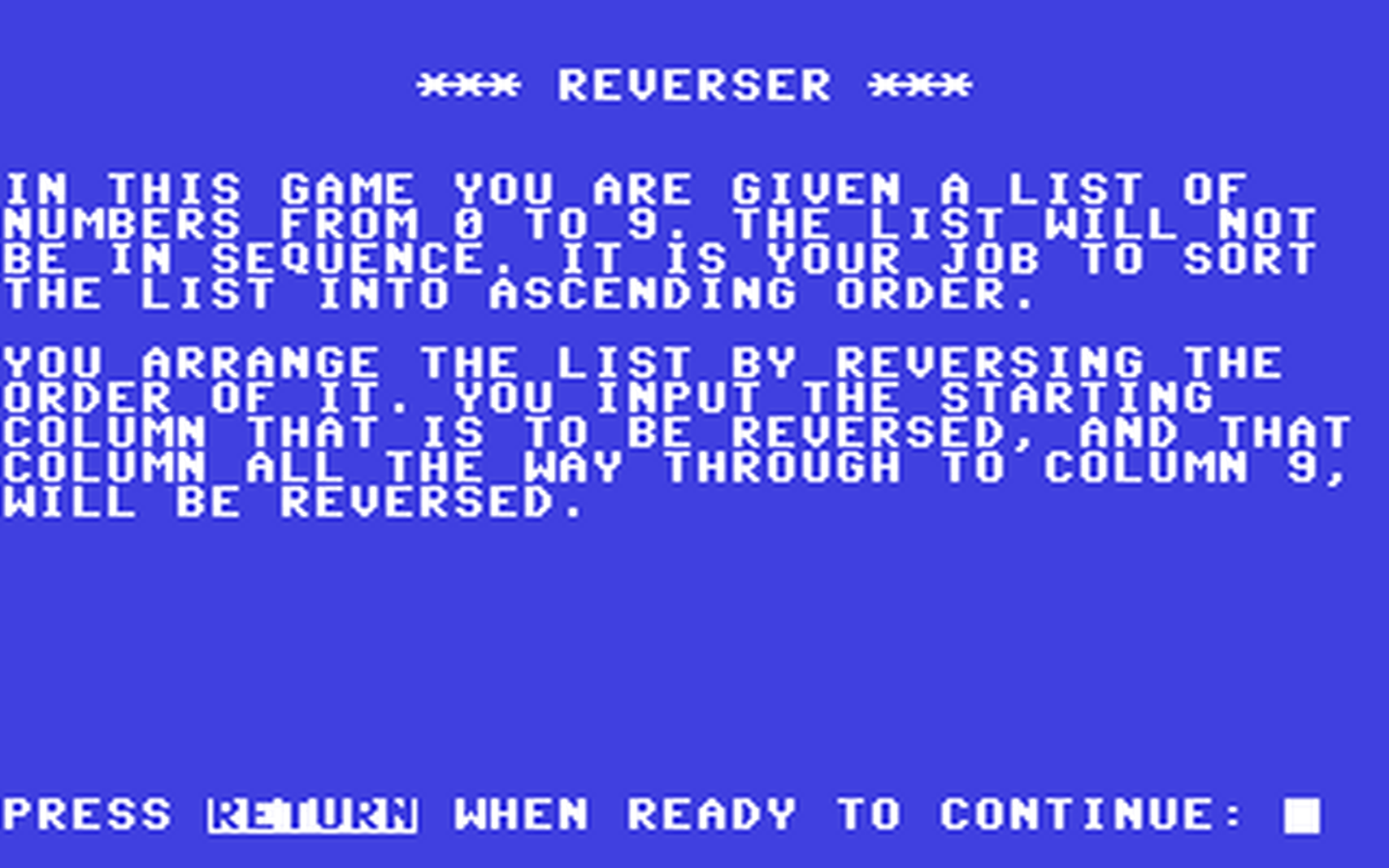 C64 GameBase Reverser Datamost,_Inc. 1984