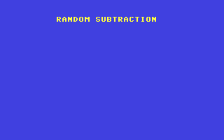 C64 GameBase RSub_-_Random_Subtraction 1983