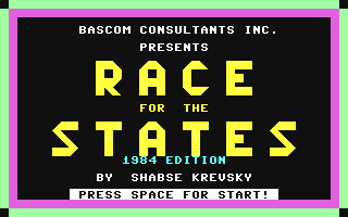 C64 GameBase Race_for_the_States Bascom_Consultants,_Inc. 1984
