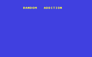 C64 GameBase Radd_-_Random_Addition 1983
