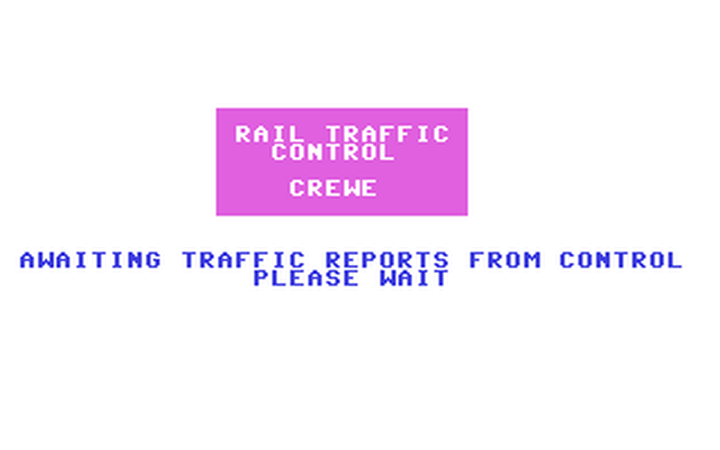 C64 GameBase Rail_Traffic_Control_-_Crewe Dee-Kay_Systems 1987
