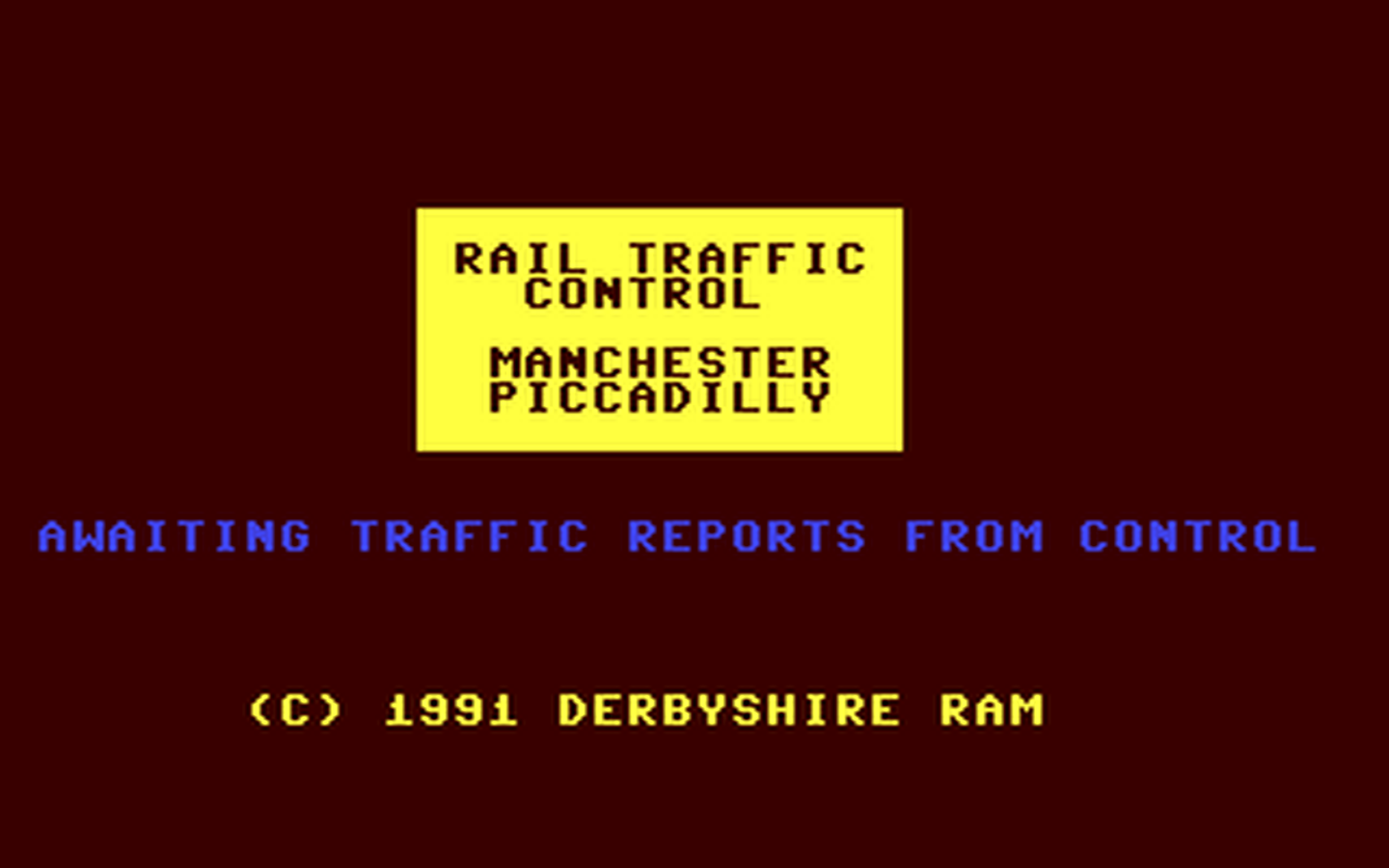 C64 GameBase Rail_Traffic_Control_-_Manchester_Piccadilly Ashley_Greenup 1991