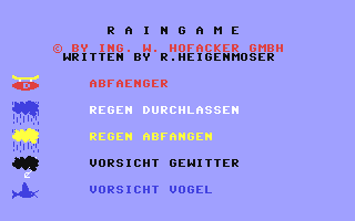 C64 GameBase Raingame Ing._W._Hofacker_GmbH