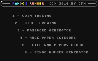 C64 GameBase Random_Runner (Public_Domain) 2016