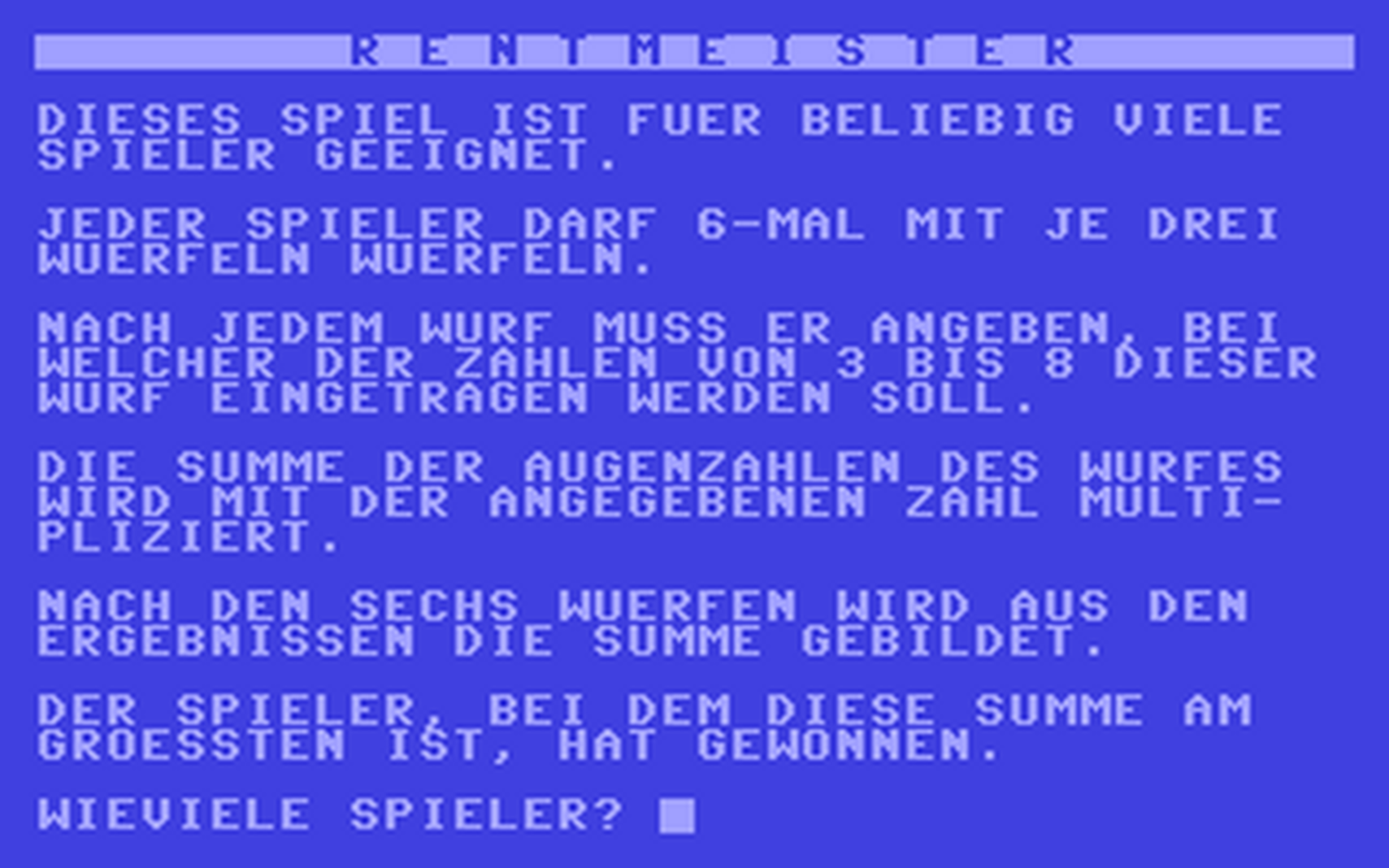 C64 GameBase Rentmeister iWT 1984
