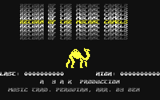 C64 GameBase Return_of_the_Mutant_Camels MAD_(Mastertronic's_Added_Dimension) 1987