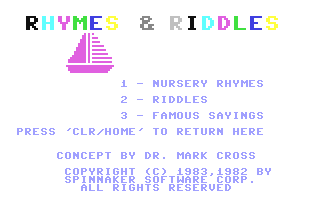 C64 GameBase Rhymes_&_Riddles Spinnaker_Software 1983
