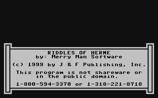 C64 GameBase Riddles_of_Herne Loadstar/J_&_F_Publishing,_Inc. 1999