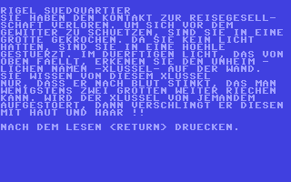 C64 GameBase Rigel_Südquartier Pflaum_Verlag_München 1985