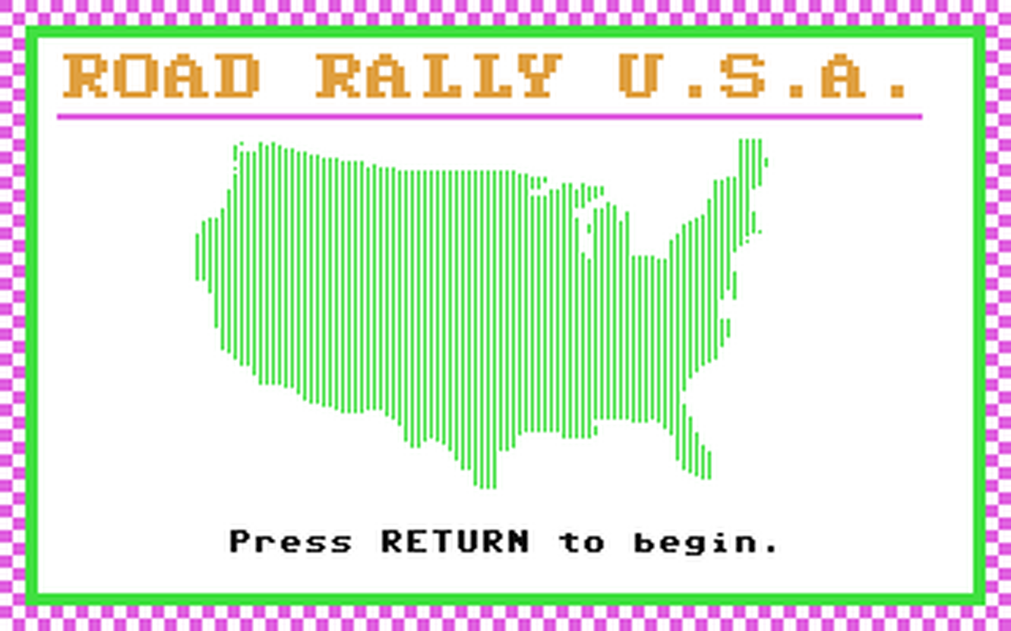 C64 GameBase Road_Rally_USA Firebird/Bantam_Electronic_Publishing 1985