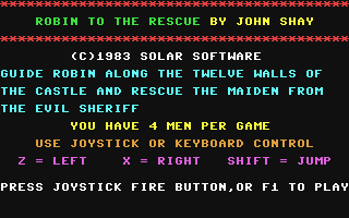 C64 GameBase Robin_to_the_Rescue Solar_Software 1983