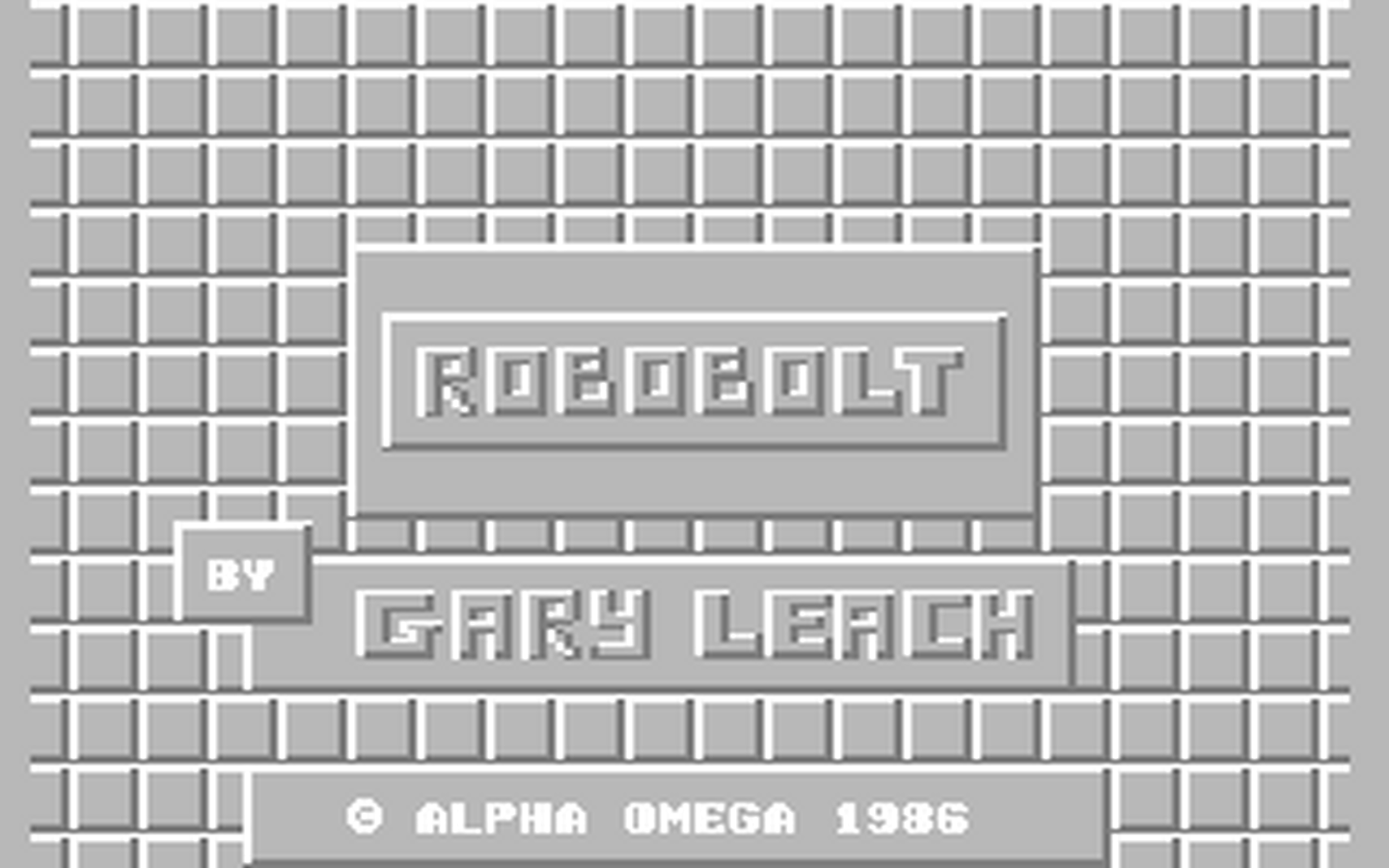 C64 GameBase Robobolt Alpha_Omega_Software 1986