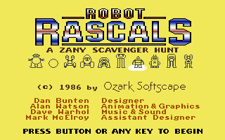 C64 GameBase Robot_Rascals_-_A_Zany_Scavenger_Hunt Electronic_Arts 1986
