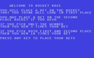 C64 GameBase Rocket_Race Howard_W._Sams_&_Co.,_Inc. 1983