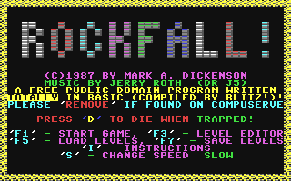 C64 GameBase Rockfall!_1987 (Public_Domain) 1987
