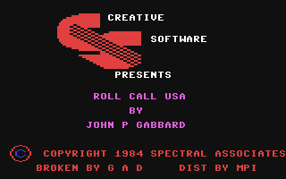 C64 GameBase Roll_Call_USA Creative_Software 1984