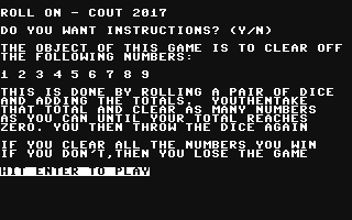 C64 GameBase Roll_On (Public_Domain) 2017