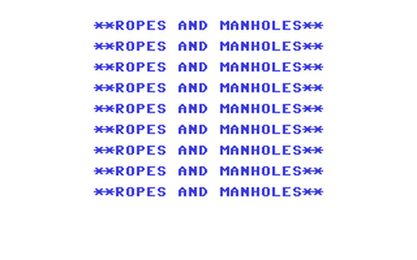 C64 GameBase Ropes_and_Manholes Fontana_Paperbacks 1984