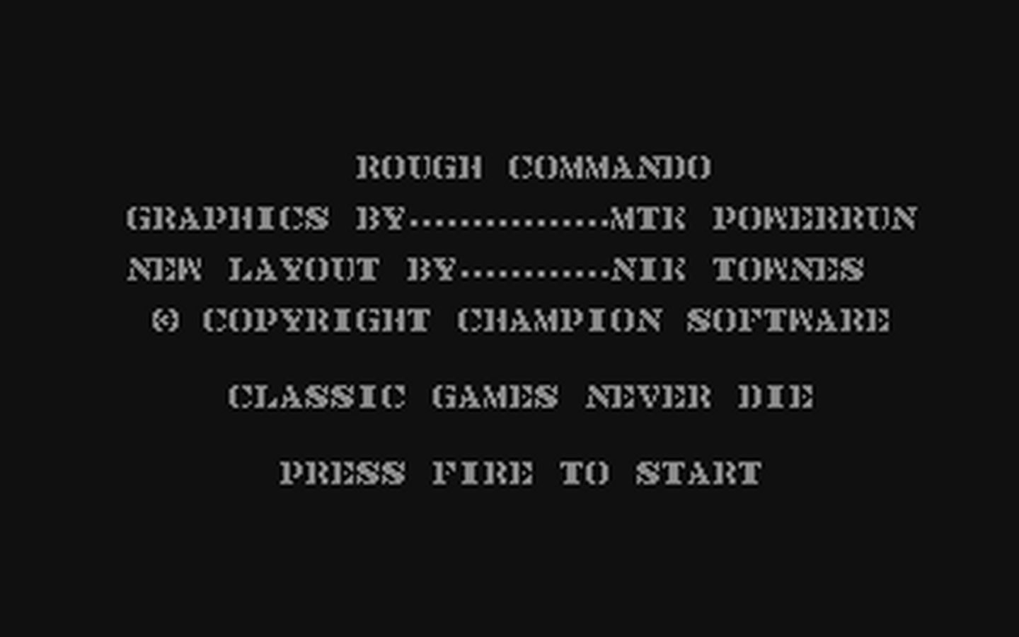 C64 GameBase Rough_Commando Champion_Software