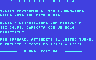 C64 GameBase Roulette_Russa Systems_Editoriale_s.r.l./CCC 1983