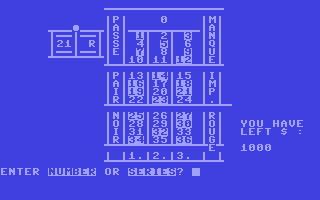 C64 GameBase Roulette Elcomp_Publishing,_Inc./Ing._W._Hofacker_GmbH 1984