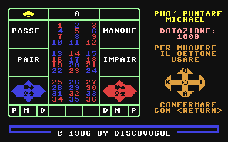 C64 GameBase Roulette Editronica_s.r.l./Radio_Elettronica_&_Computer 1986