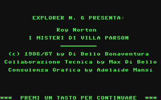 C64 GameBase Roy_Norton_-_I_Misteri_di_Villa_Parson Edizioni_Hobby/Explorer 1987