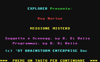 C64 GameBase Roy_Norton_-_Missione_Mistero Edizioni_Hobby/Explorer 1987