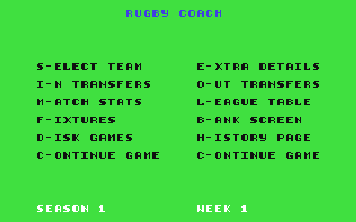 C64 GameBase Rugby_Coach Cult_Games 1991