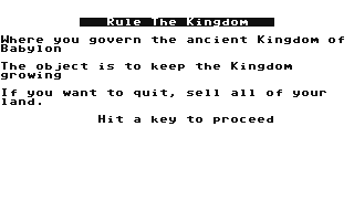 C64 GameBase Rule_the_Kingdom CW_Communications,_Inc./RUN 1983
