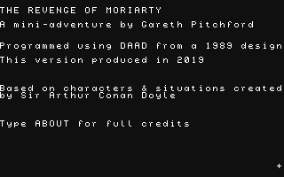 C64 GameBase Revenge_of_Moriarty,_The (Not_Published) 2019