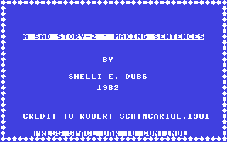 C64 GameBase Sad_Story,_A Commodore_Educational_Software