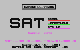 C64 GameBase SAT_Score_Improvement_System_-_Sample_Tests Hayden_Software_Co.,_Inc. 1984