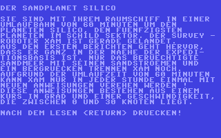C64 GameBase Sandplanet_Silico,_Der Pflaum_Verlag_München 1985