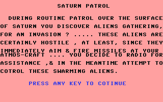 C64 GameBase Saturn_Patrol Business_Press_International_Ltd./Your_Computer 1984