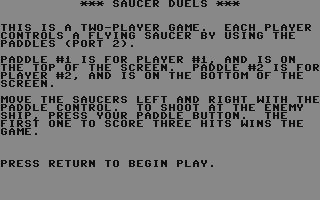 C64 GameBase Saucer_Duels Datamost,_Inc. 1984