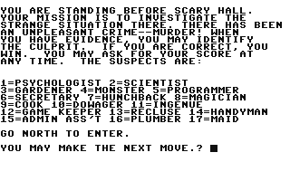 C64 GameBase Scary_Hall Datamost,_Inc. 1984