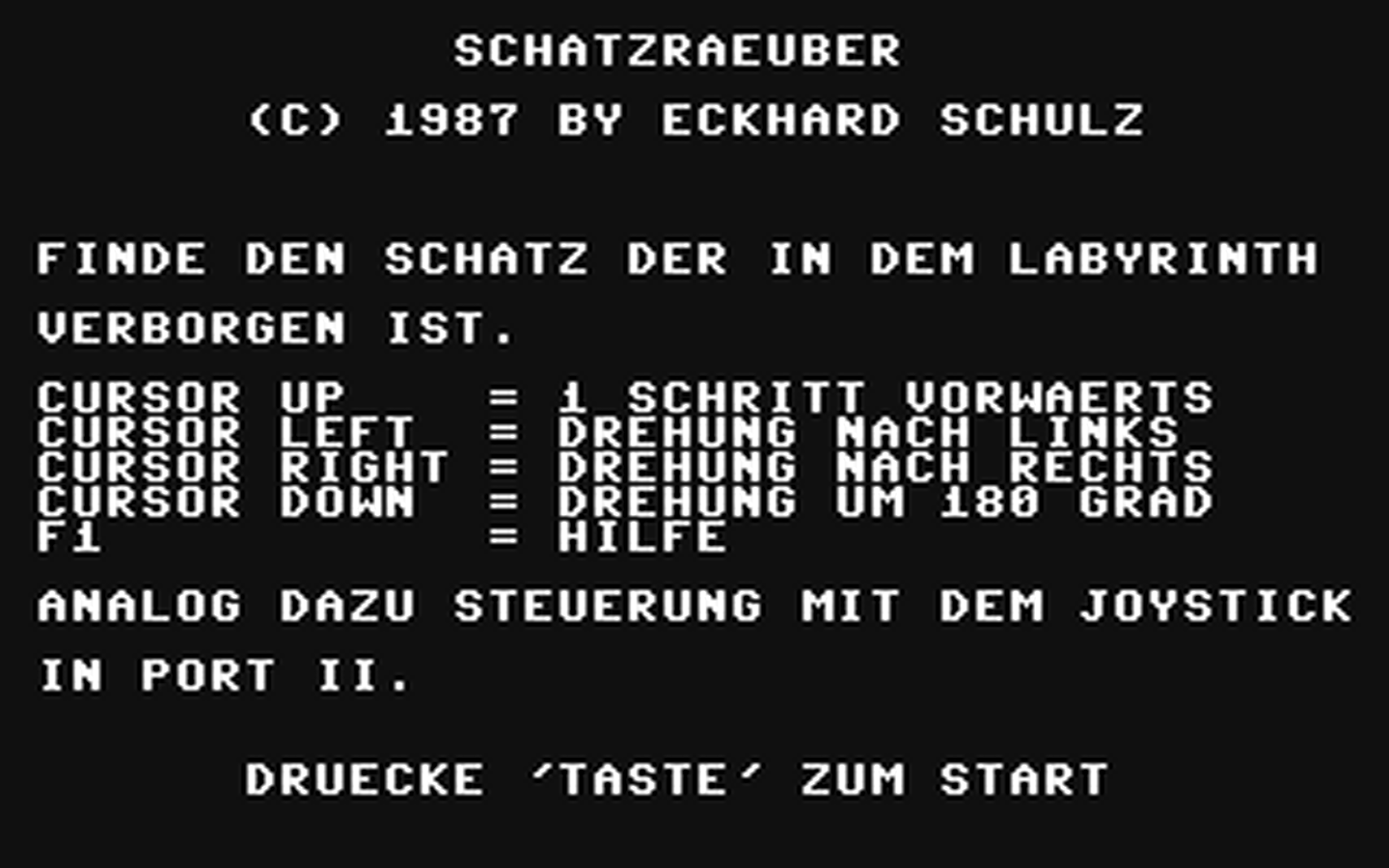 C64 GameBase Schatzräuber CA-Verlags_GmbH/Commodore_Disc 1987