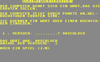 C64 GameBase Schimpfwörterraten! (Public_Domain) 1985