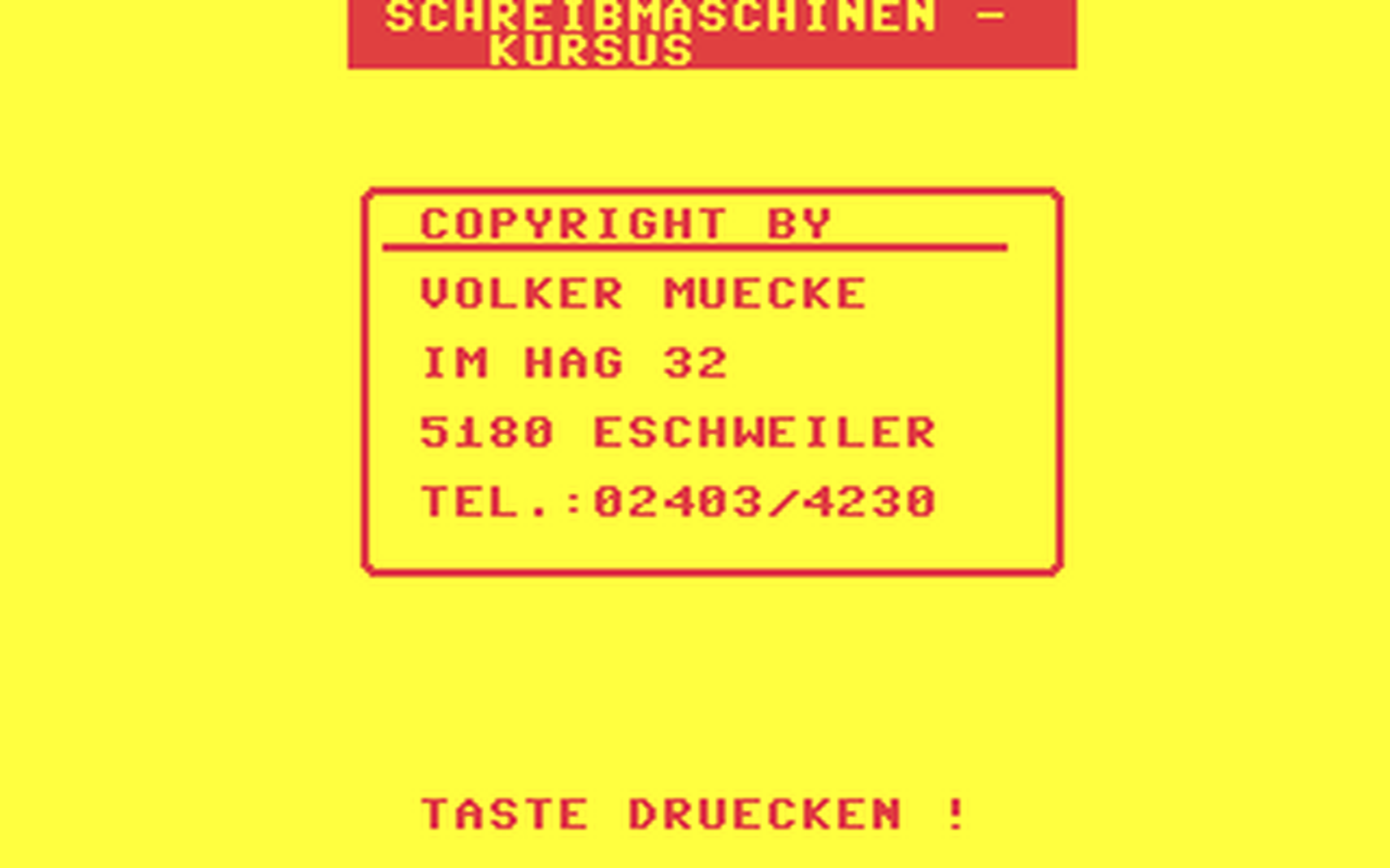 C64 GameBase Schreibmaschinenkurs Vogel-Verlag_KG/HC_-_Mein_Home-Computer 1984