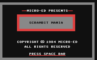 C64 GameBase Scrambit_Mania Micro-Ed,_Inc. 1984