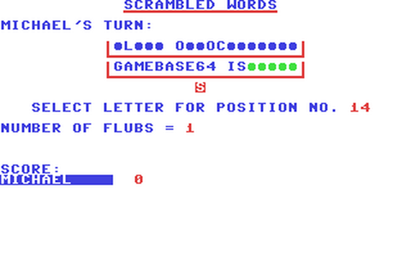 C64 GameBase Scrambled_Words CW_Communications,_Inc./RUN 1985